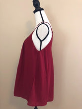 Load image into Gallery viewer, Dark Red Pleated Cami