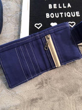 Load image into Gallery viewer, Sewl Food Studio Blue Floral Crossbody Purse & Wallet