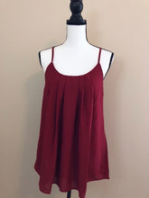 Load image into Gallery viewer, Dark Red Pleated Cami