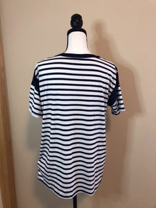 Navy & White Stripe Tee