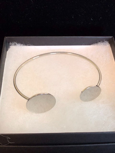 Silver Two-Disk Bracelet