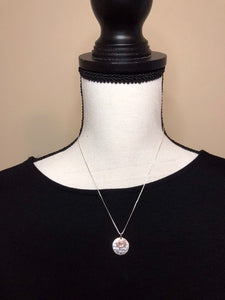 Two-tone disk necklace