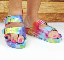 Load image into Gallery viewer, Tie-Dye Buckle Sandals
