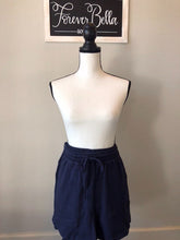 Load image into Gallery viewer, Navy Cotton Shorts
