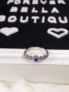 Sterling silver Marcasite Ring-Blue Lapis