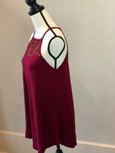 Cabernet Lace Detailed Sleeveless Top