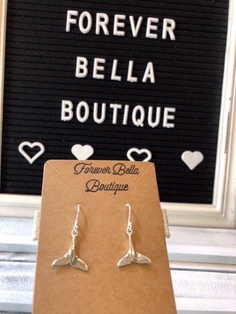 Sterling silver Dolphin Tail earrings