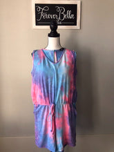Load image into Gallery viewer, Blue/Pink Romper-Plus size

