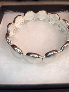 Hammered Disk Stretch Bracelet