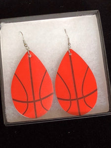 Basketball Teardrop Earrings