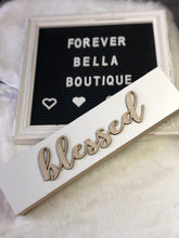 Load image into Gallery viewer, ‘Blessed’ wood sign
