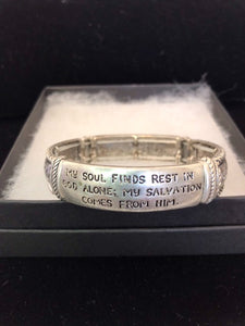 Psalm 62:1-2 Stretch Bracelet