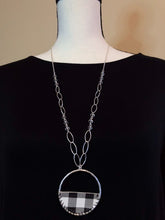 Load image into Gallery viewer, Black &amp; White Buffalo Check long Necklace
