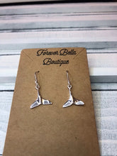 Load image into Gallery viewer, Sterling silver Dolphin Tail earrings
