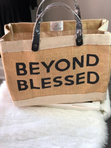 Burlap Market Tote