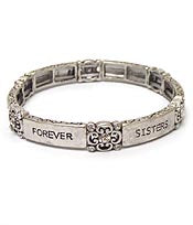 Load image into Gallery viewer, Sisters-Friends Forever Stretch Bracelet

