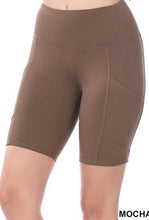 Load image into Gallery viewer, Mocha Yoga Shorts with Pockets
