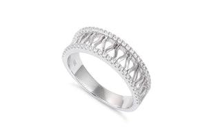 Sterling silver elegant CZ ring