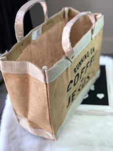 Burlap Market Tote