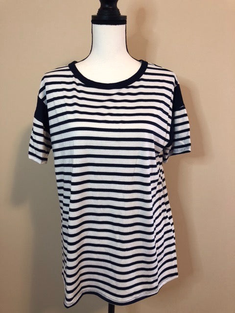 Navy & White Stripe Tee