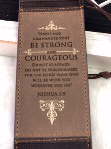 Joshua 1:9 Leather Bookmark