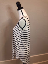 Load image into Gallery viewer, Ivory and Black striped Tank Top
