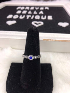 Sterling silver Marcasite Ring-Blue Lapis