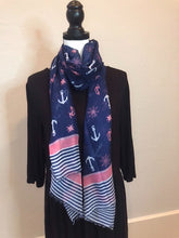 Load image into Gallery viewer, Nautical theme Scarf
