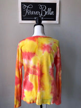 Load image into Gallery viewer, Tie-dye waffle front knot top
