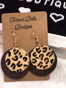 Leopard disk Earrings