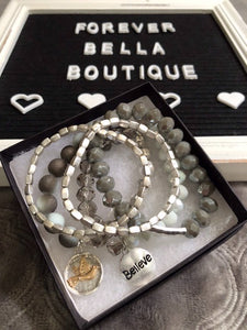 Believe Stretch Bracelet set