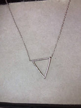 Load image into Gallery viewer, Sterling Silver Triangle Necklace
